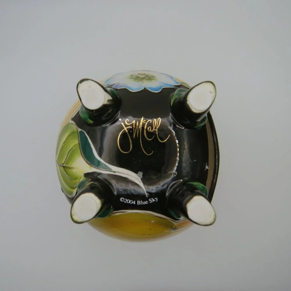 J McCall Blue Sky Corp 2004 Pear and Floral Wax Burner Mint Condition - Picture 3 of 3